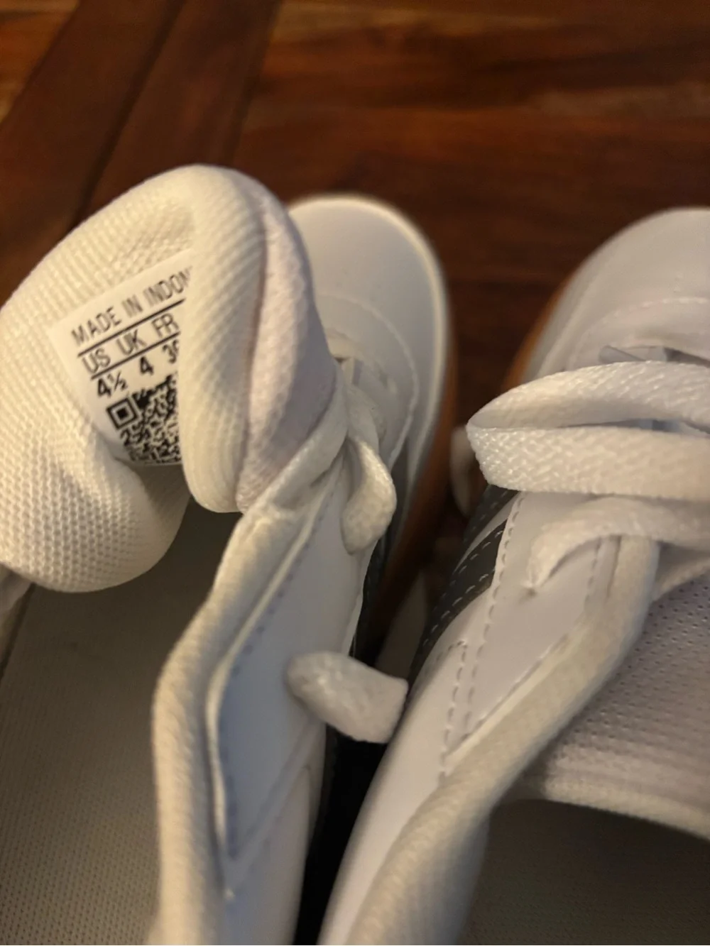 Kids White Adidas Sneakers with Gum Sole - Classic Casual Style